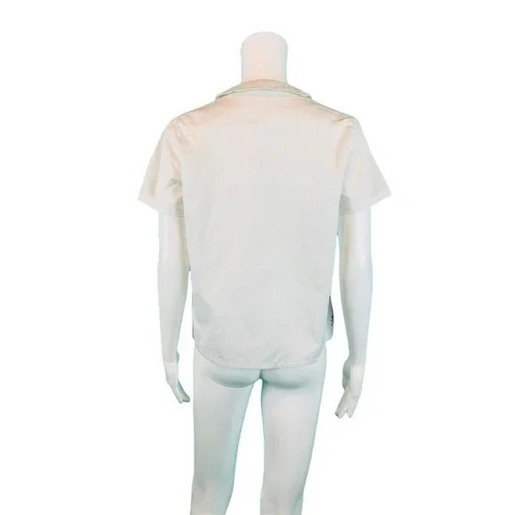 Vintage 60s Novelty Blouse Womens Small Printed Dream Pockets Girl Shirts - Picture 9 of 10